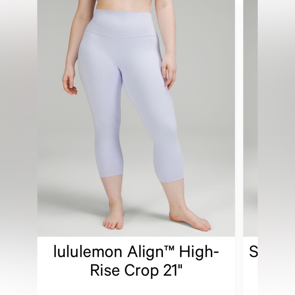 Lavender Cropped Lululemon Align Leggings
